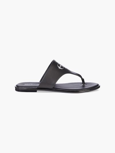 Calvin Klein Cipők HU220946 | Calvin Klein Bőr Női Szandál Fekete